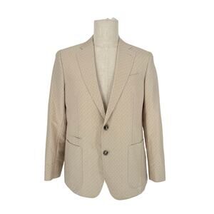 Robert Graham Two Button Sport Coat Blazer Jacket FAIR BROTHER Tan Beige 40R US